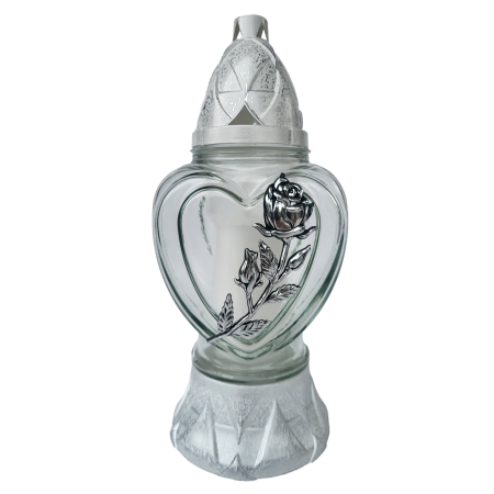 P81 Serce róża biały